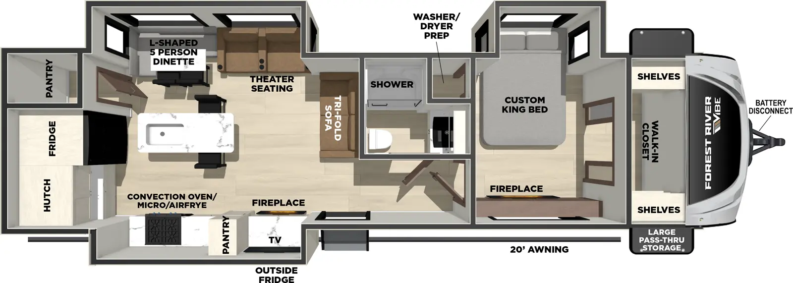 Vibe 3400XL Floorplan